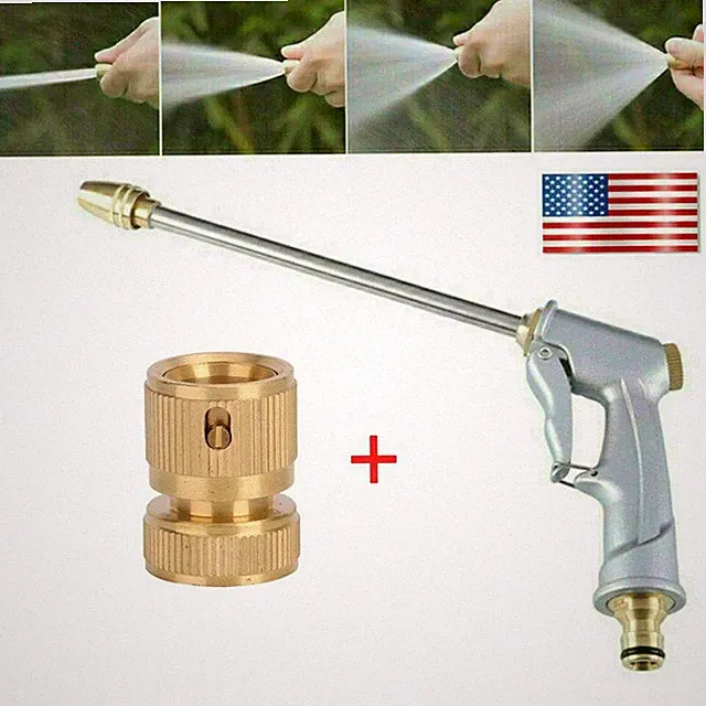 High Pressure Spray Gun & Connector Kit Water Hose Nozzle Car Clean Washer Tool