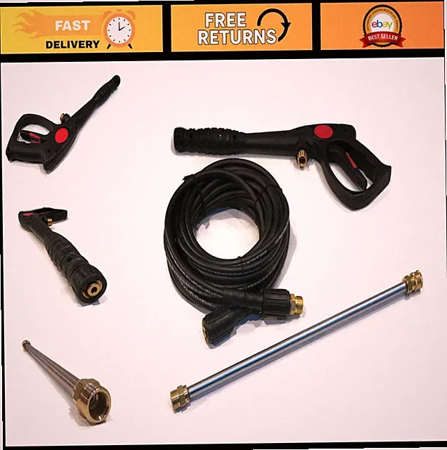 High-Pressure Spray Gun, Wand & Hose Replacement for 3000 PSI Power Washers
