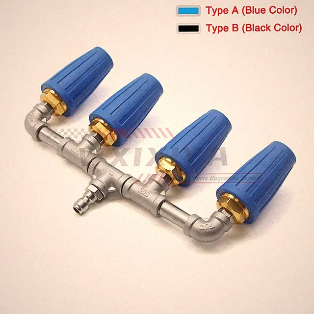 High Pressure Washer 360° Turbo Nozzle 1/4" Quick Spray Tip Quadruple 4000PSI