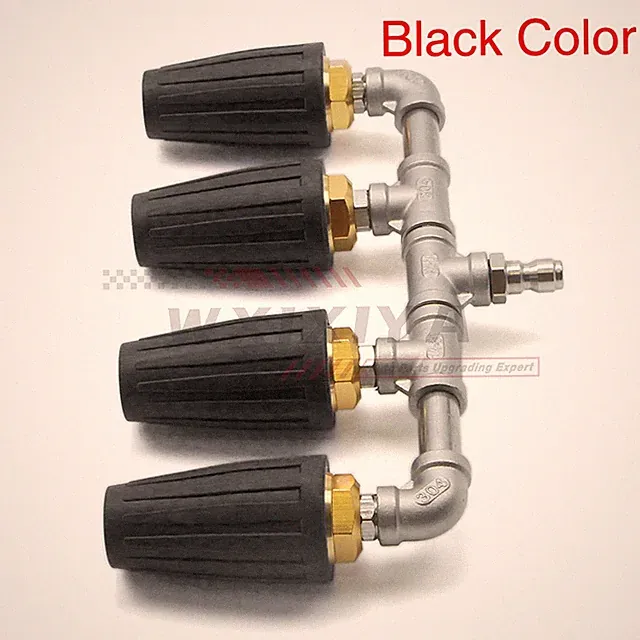 High Pressure Washer 360° Turbo Nozzle 1/4" Quick Spray Tip Quadruple 4000PSI