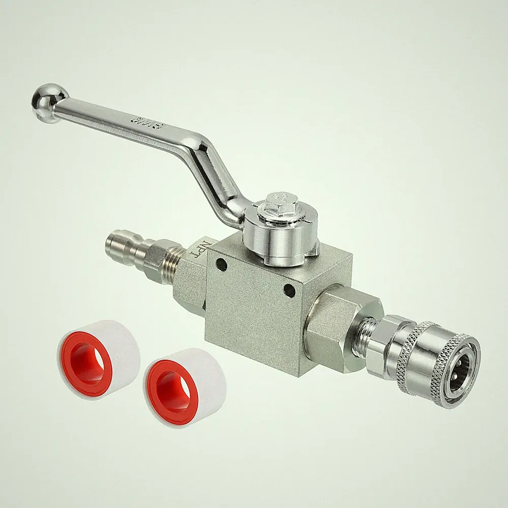 High Pressure Washer Ball Valve Kit for Power Washer Hose 1/4" NPT 4500 PSI