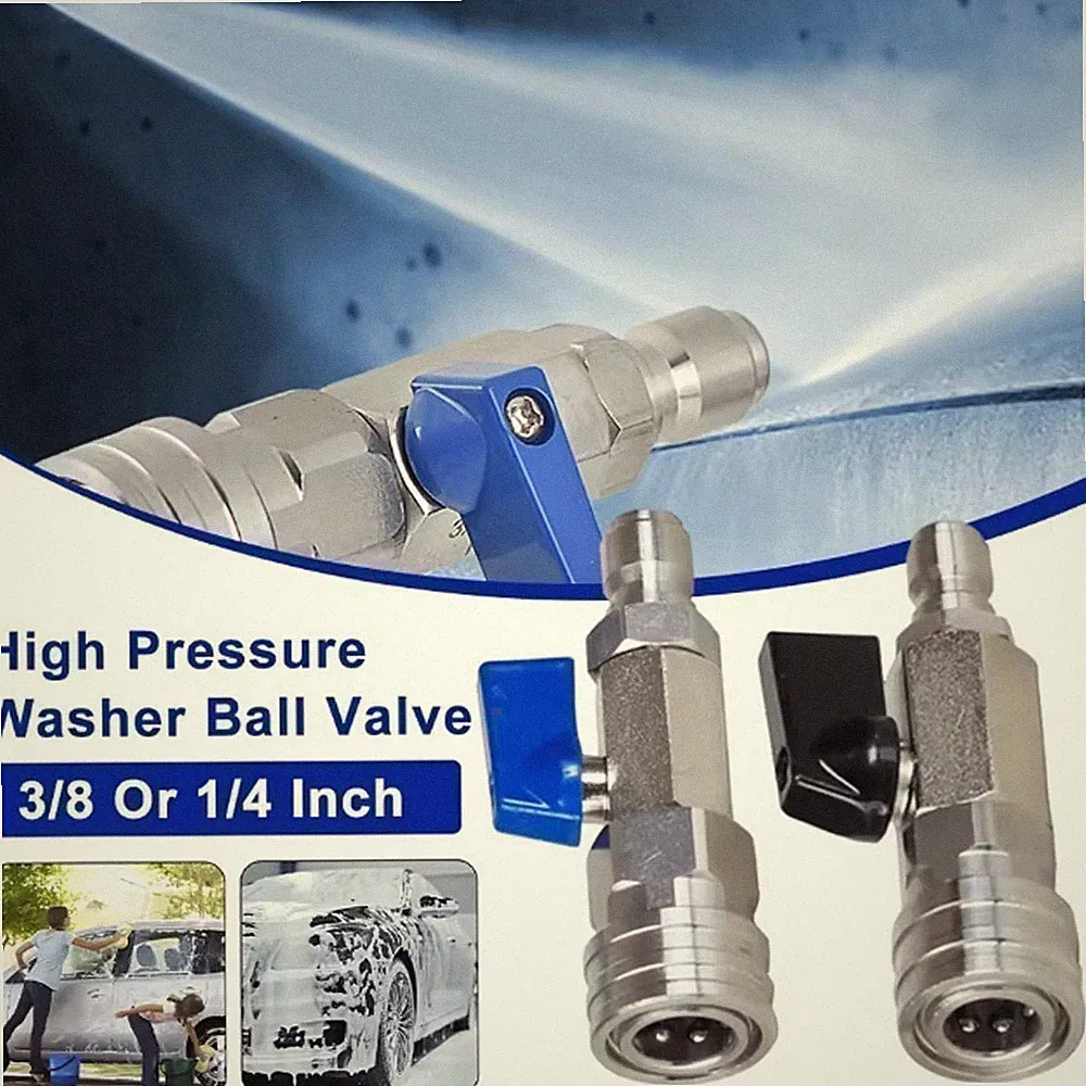 High Pressure Washer Ball Valve Kit with 3/8 Or 1/4 Inch Quick Connect Fitting