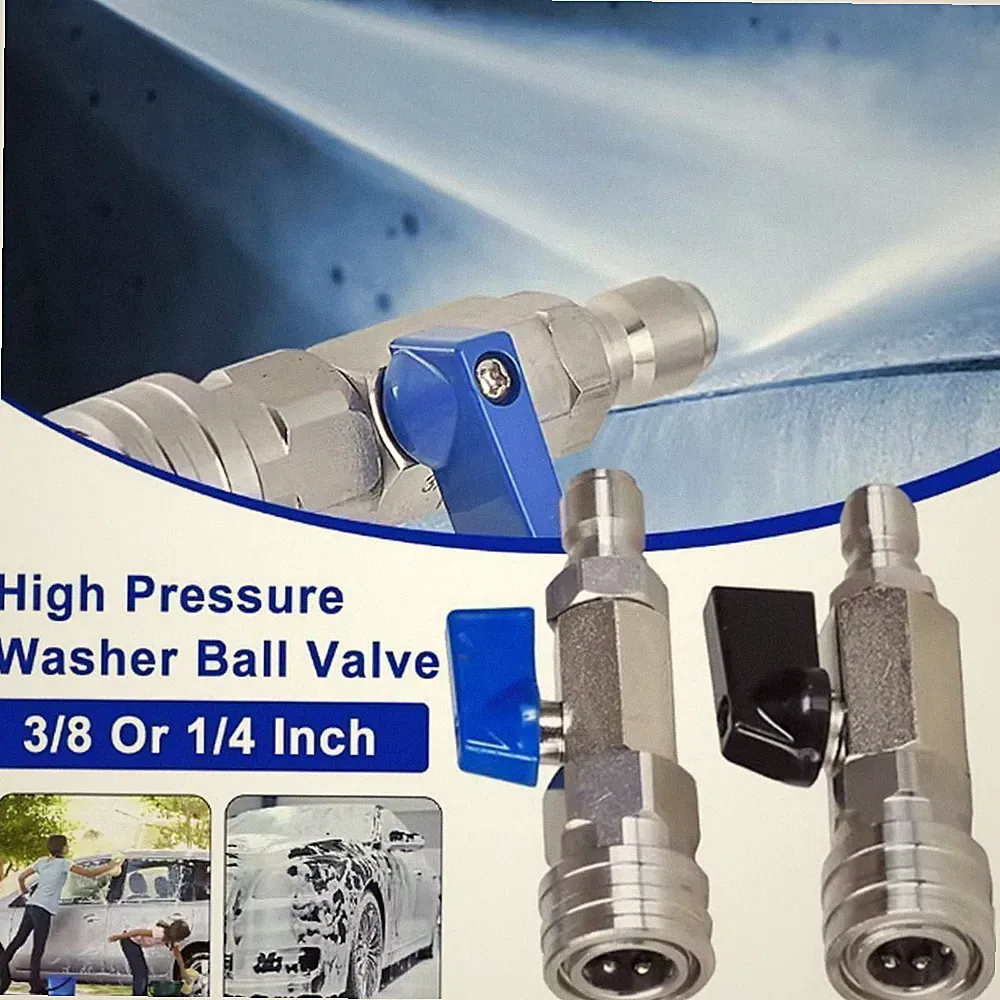 High Pressure Washer Ball Valve Kit with 3/8 Or 1/4 Inch Quick Connect Fitting