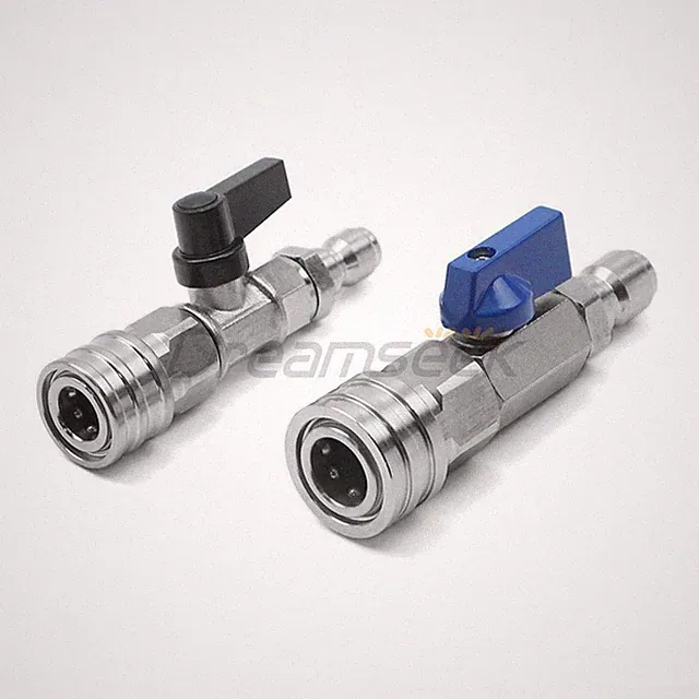 High Pressure Washer Ball Valve Nozzle Power 1/4" / 3/8" Quick Connect Fitting
