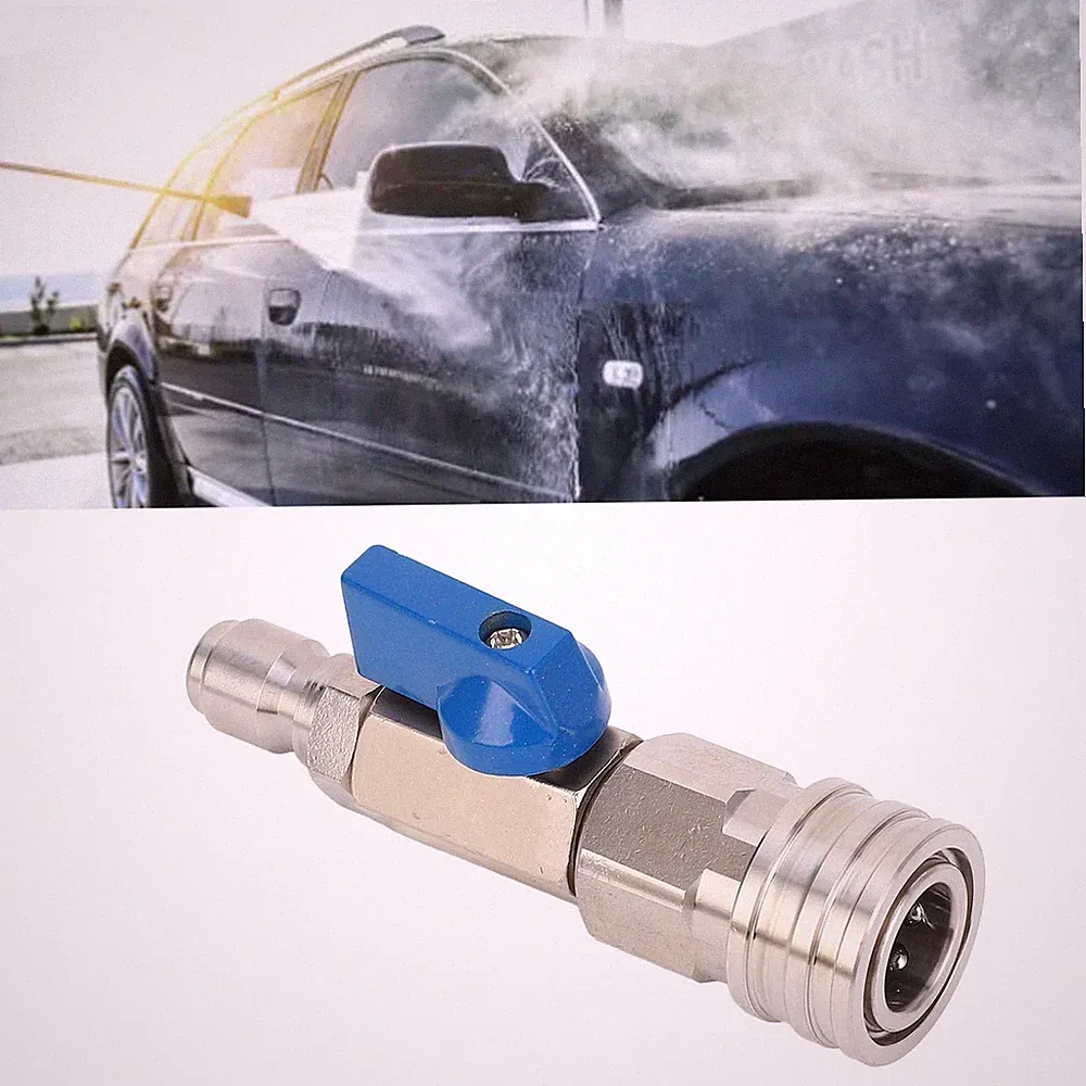 High Pressure Washer Ball Valve Stainless Steel 4500PSI 3/8 Inch Quick Connect