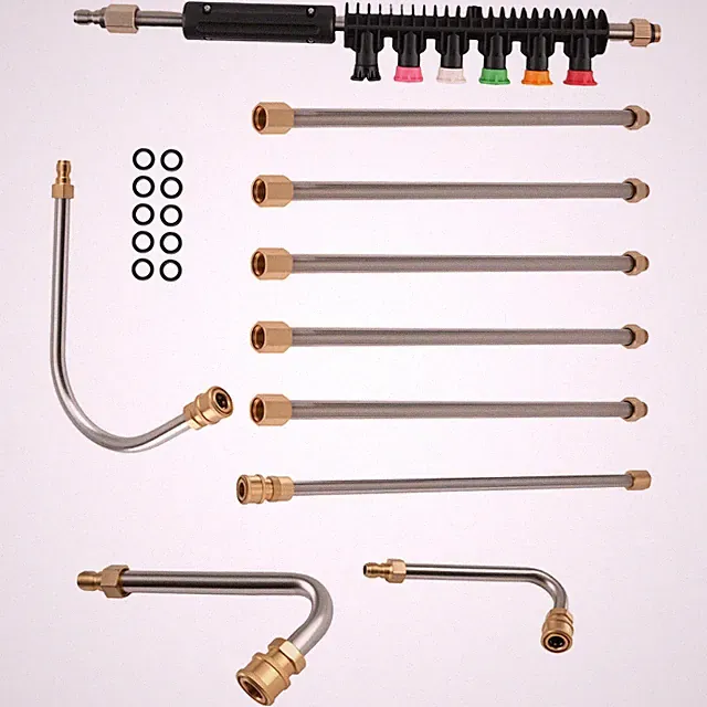 High Pressure Washer Extension Wand Power Washer Lance 4000PSI W/ 6 Nozzle Tips