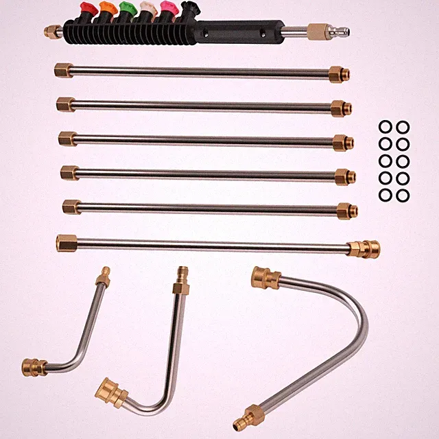 High Pressure Washer Extension Wand Power Washer Lance 4000PSI W/ 6 Nozzle Tips