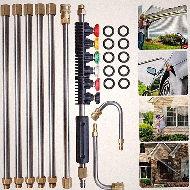 High Pressure Washer Extension Wand Replace Lance Gutter Cleaner Nozzle 4000PSI