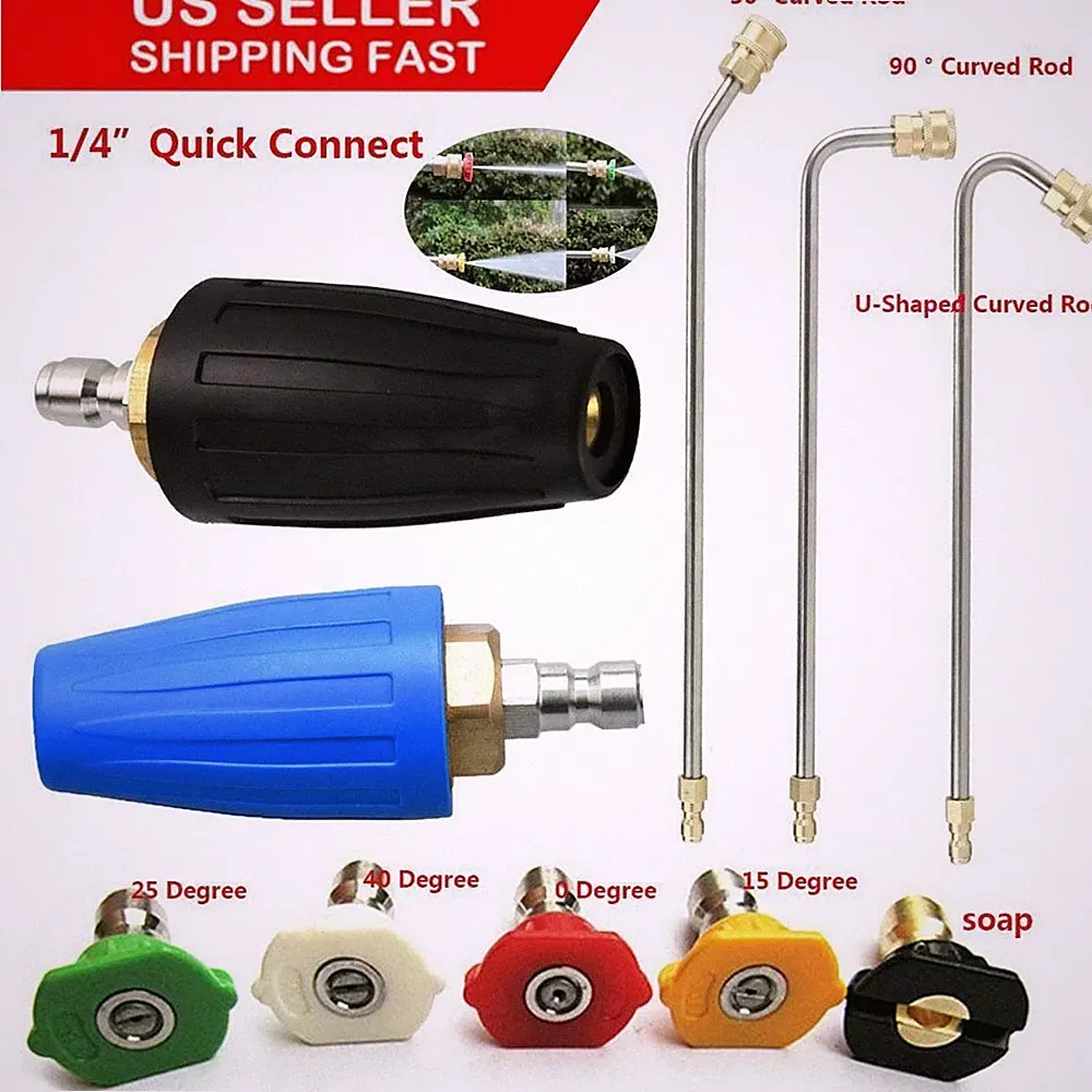 High Pressure Washer Extension Wand turbo nozzle 1/4" Quick Connect Spray Nozzle