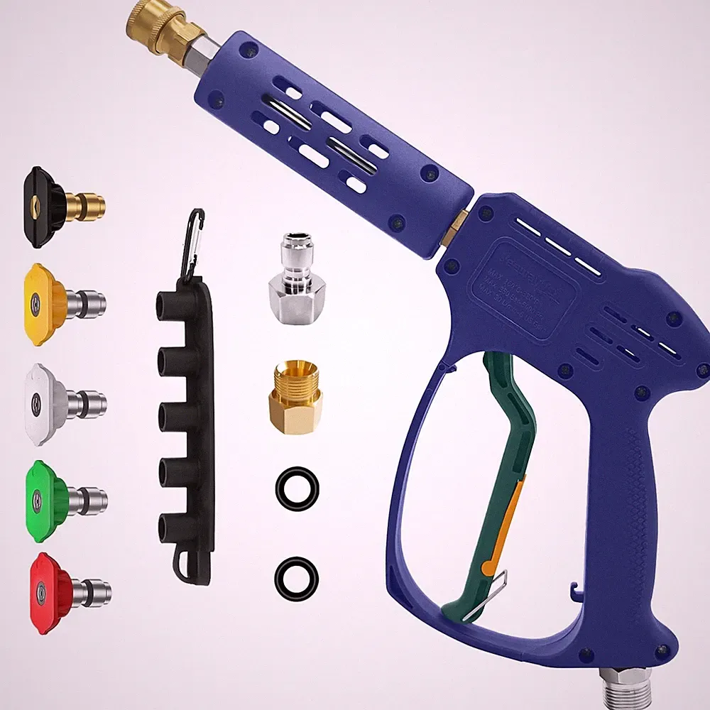 High Pressure Washer Gun 3/8" Quick Connect M22 5 Nozzles 5000PSI 8 GPM