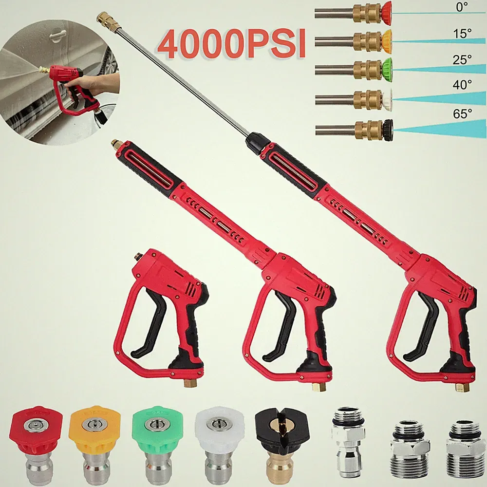 High Pressure Washer Gun, 4000 PSI, Pressure Washer Handle with 5 Nozzle Tips US