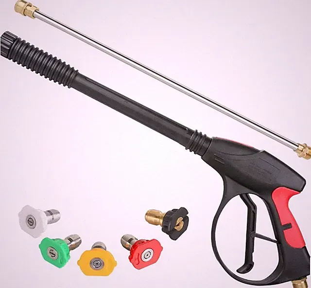 High Pressure Washer Gun 4000PSI 19" Lance Long 5 Quick Nozzles Fit Generac