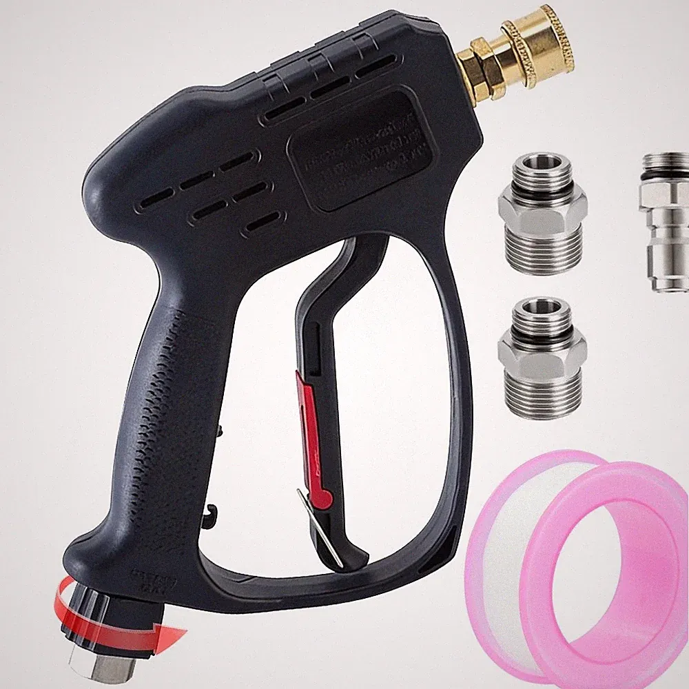 High Pressure Washer Gun 5000 PSI Max Power Short Gun 3/8" Quick Connector