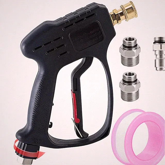 High Pressure Washer Gun 5000 PSI Max Power Short Gun 3/8" Quick Connector