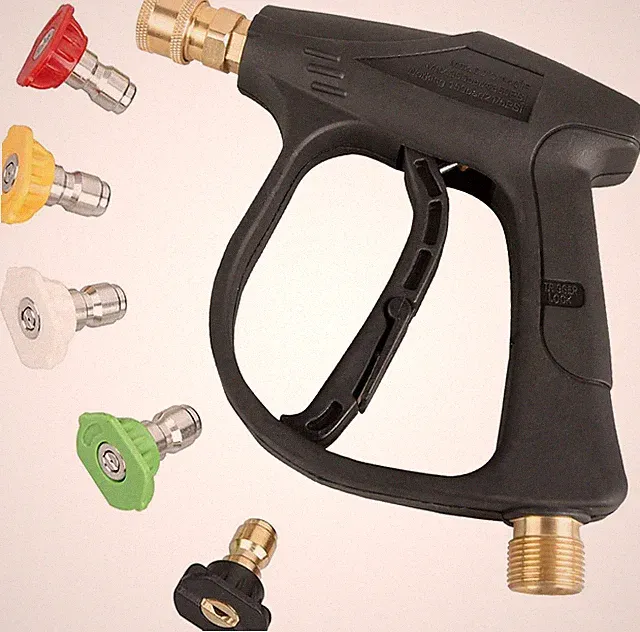 High Pressure Washer Gun 6.9 Inch with 5 Nozzle Tips and Safety Lock
