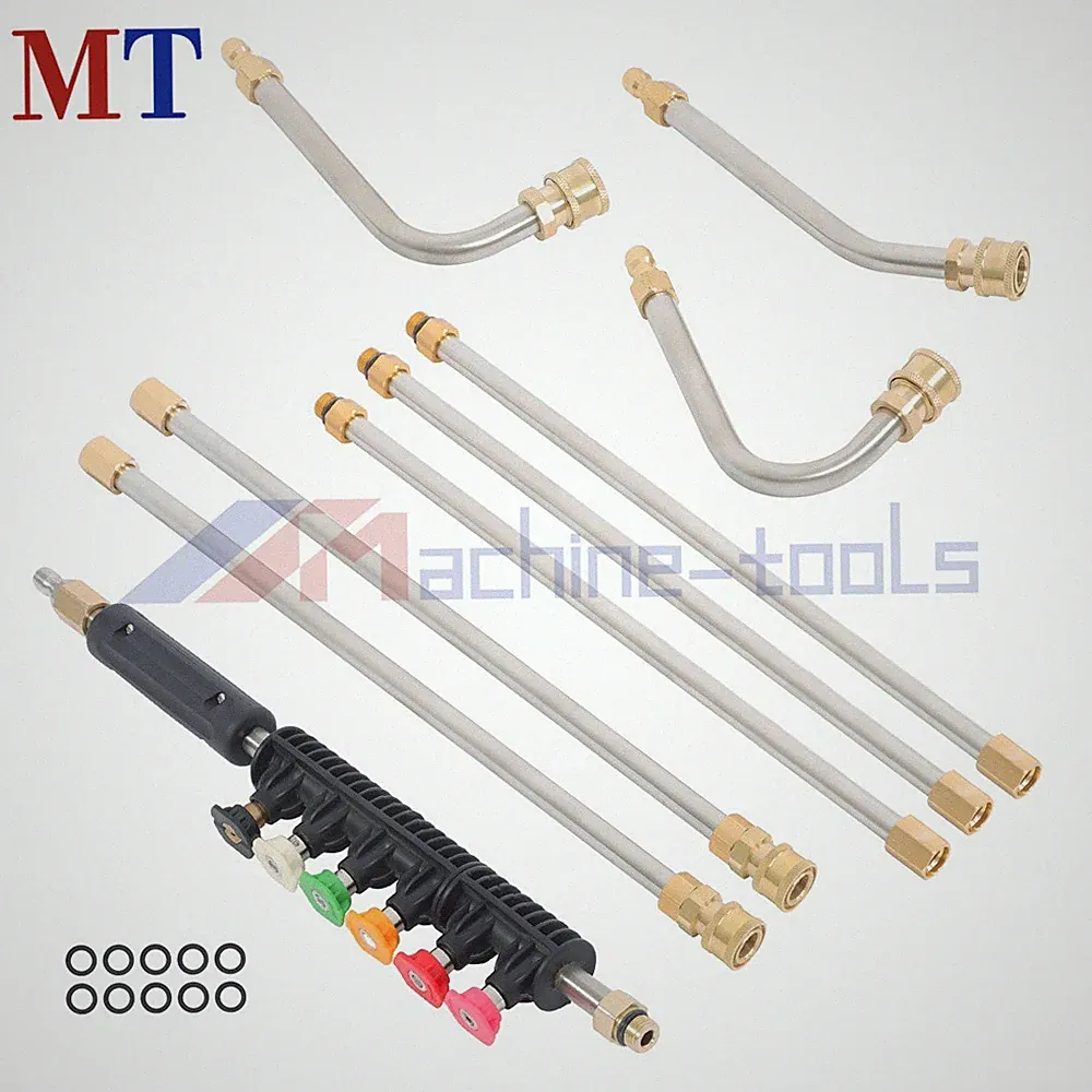 High Pressure Washer Gun Extension Wand Lance Gutter Cleaner Nozzles Kit 4000PSI