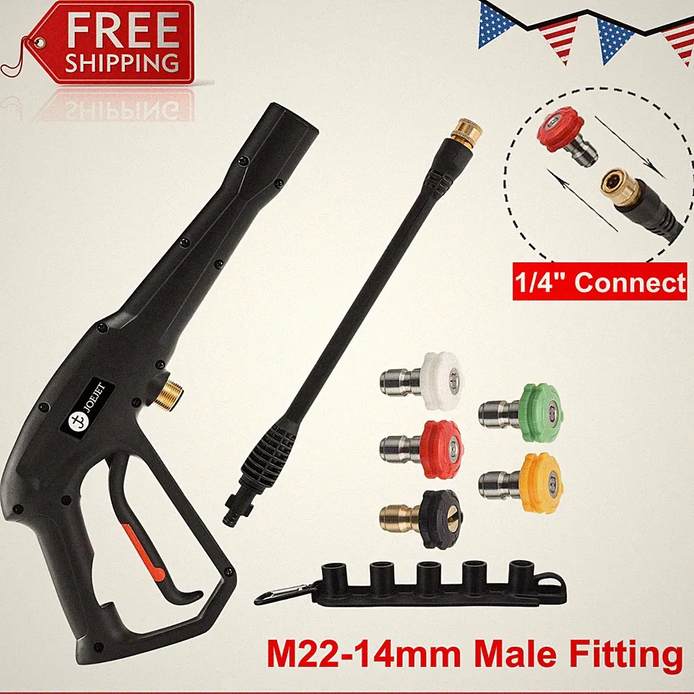 High Pressure Washer Gun, Karcher Ryobi Powerstroke, Jet Wand Spray Nozzle Tips