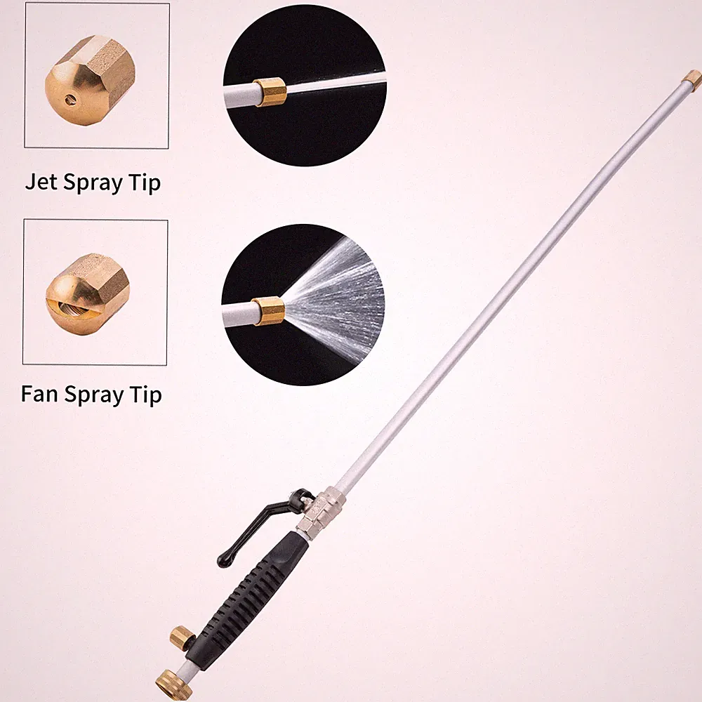 High Pressure Washer Gun with Fan & Jet Steam Nozzles for Car/Deck/Garden Wash