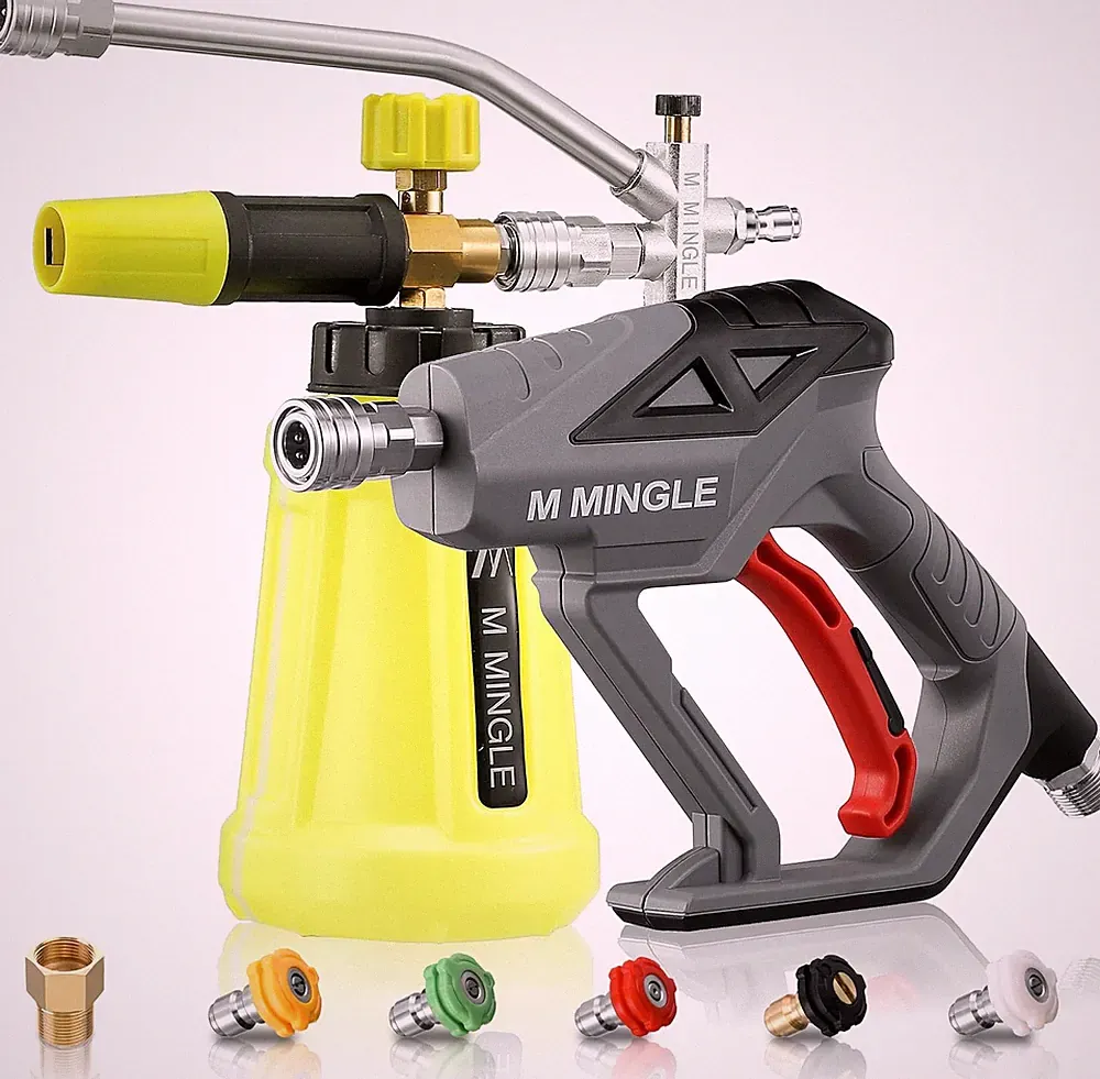 High Pressure Washer Gun With Foam Cannon Foam Cannon Dual Connector Accessory