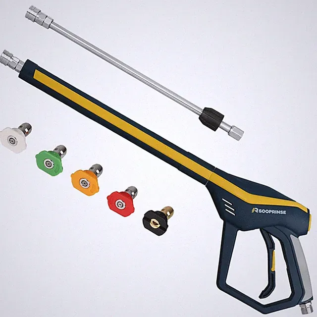 High Pressure Washer Gun with Replacement Wand Extension, Power Washer Gun, M...