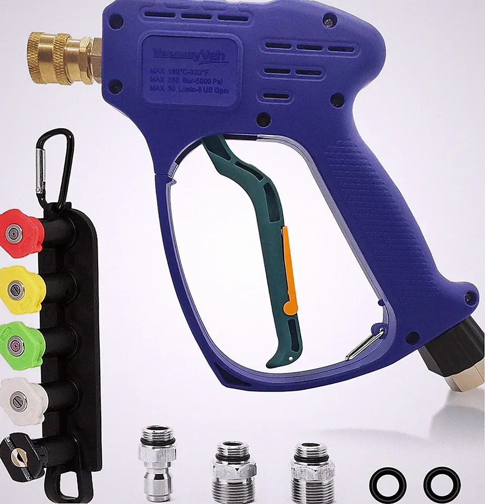 High Pressure Washer Gun with Swivel 3/8" Quick Connect and M22 14mm / 15mm Fitt