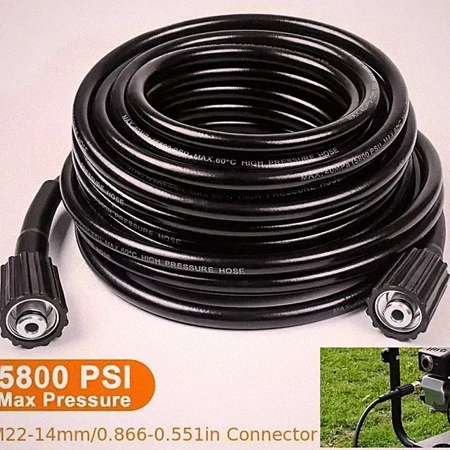 High Pressure Washer Hose 10/15M 5800PSI M22 Power Washer Extension Hose