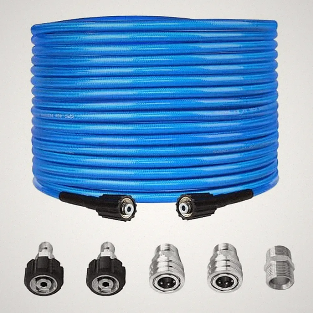 High Pressure Washer Hose 50 FT X 1/4 Inch, Kink Resistant Power Washer Exten...