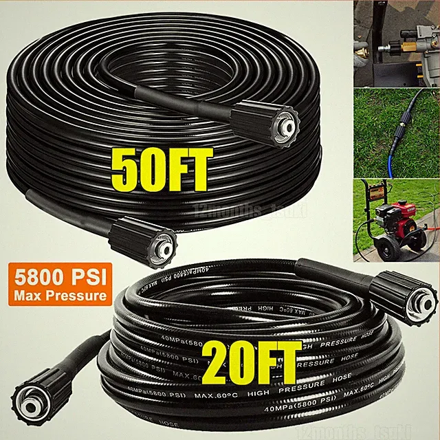 High Pressure Washer Hose Heavy Duty M22 Jet Power Washer Hose Extension Hose
