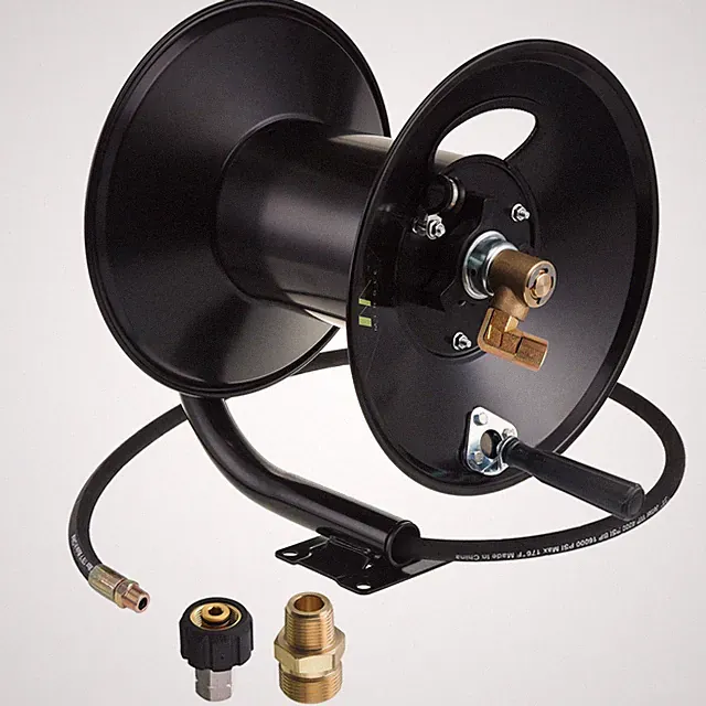 High Pressure Washer Hose Reel 150ft, Heavy Duty Steel Hose Reel, Manual Cran...