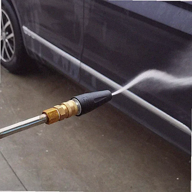 High Pressure Washer Jet Wash Dirt Blaster Rotating Black Turbo Nozzle Spray Tip