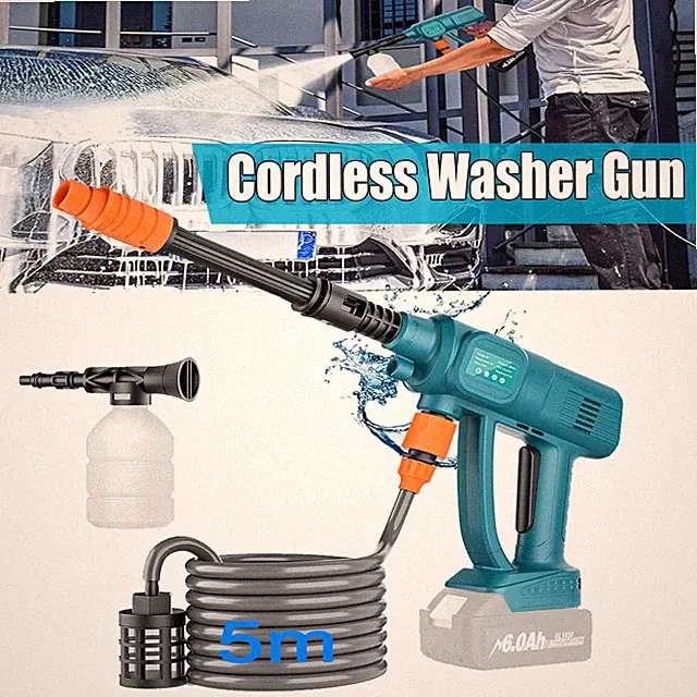 High Pressure Washer Jet Water Cleaner For Makita 18V Battery BL1830 BL1860
