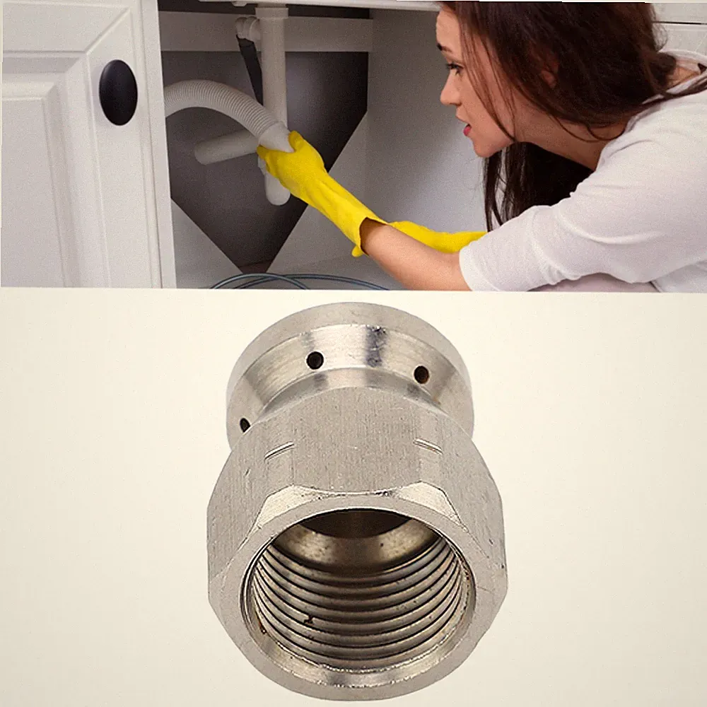 High Pressure Washer Nozzle For Pipe Cleaning Indoor Outdoor Stainless Steel