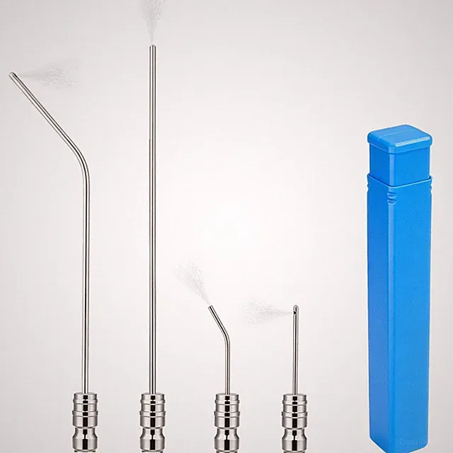 High Pressure Washer Nozzle Kit For Washing, Stainless Steel Flush Wand Exten...