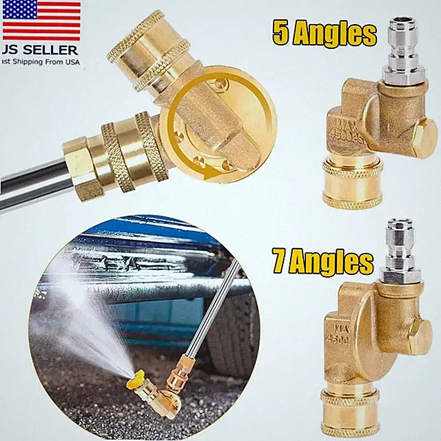 High Pressure Washer Nozzle Tips Wand Pivot Coupler Gun Power Spray Kit Connect