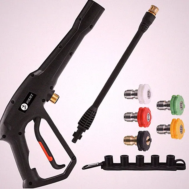 High Pressure Washer Replacement Gun with Jet Wand and 5 Spray Nozzle Tips