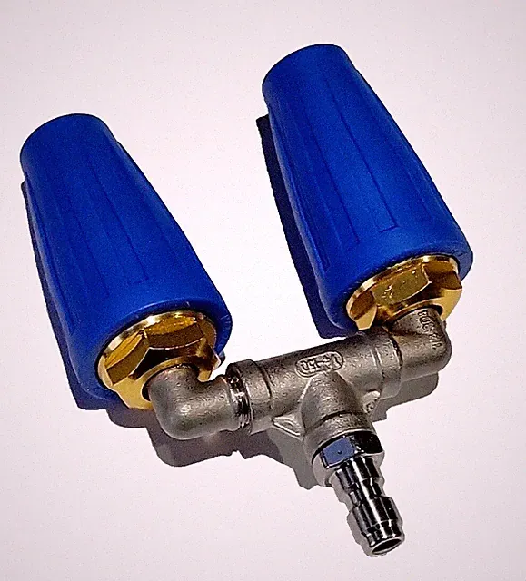 High Pressure Washer Rotating Dual Turbo Nozzle Spray Tip 1/4 4000PSI 4-6GPM