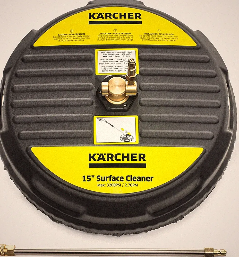 High-Pressure Washer Surface Cleaner with Extension Wand, 2600-3200 PSI