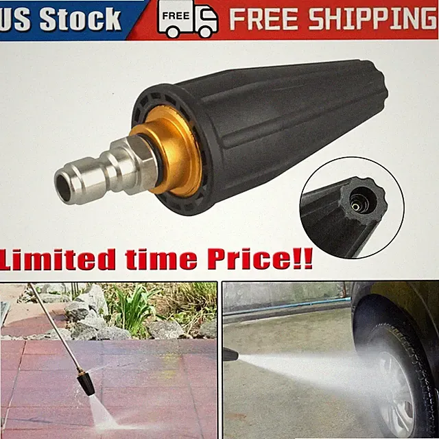 High Pressure Washer Turbo Nozzle 360 Degree Rotating 1 4 Quick Connector