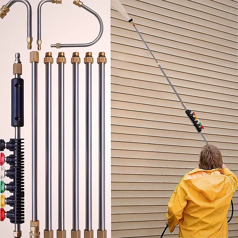 High Pressure Washer Wand Kit - Multi-Use for Roof, Car & Gutter Cleaning