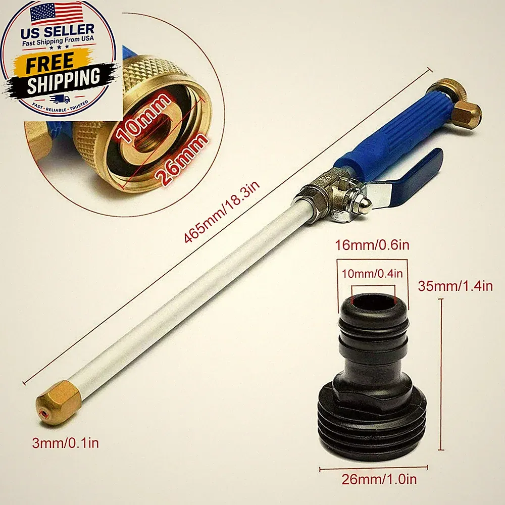 High Pressure Washer Wand with 2 Nozzles Heavy-Duty Metal Hose Nozzle for Garden