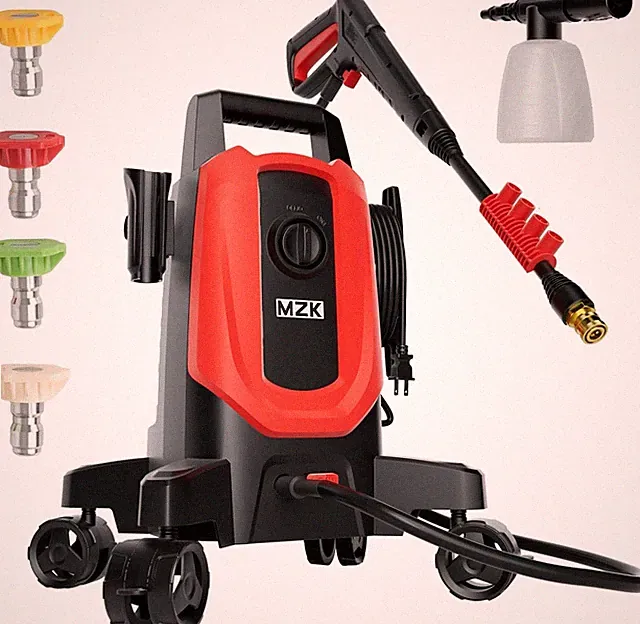 High-Pressure Washer with 4 Nozzles & Foam Cannon for Easy Cleaning