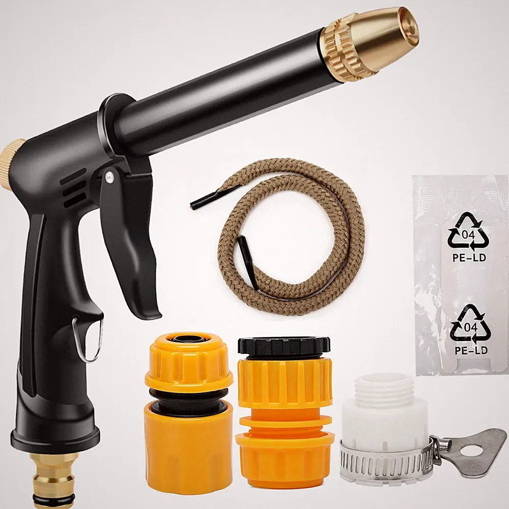 High Pressure Water Spray Gun - Brass Nozzle for Car Wash&Garden Hose Heavy Duty