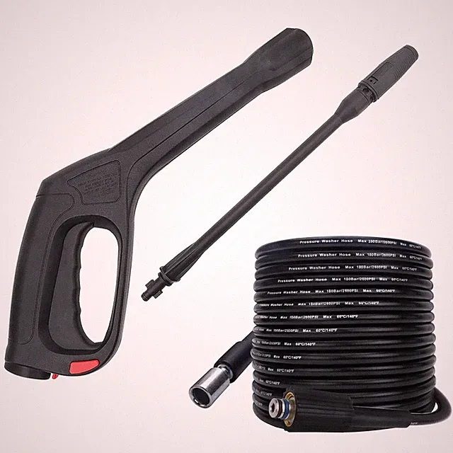 High Pressure Water Spray Gun Wand Nozzle 1470 cubic inches, F. Hose Kit