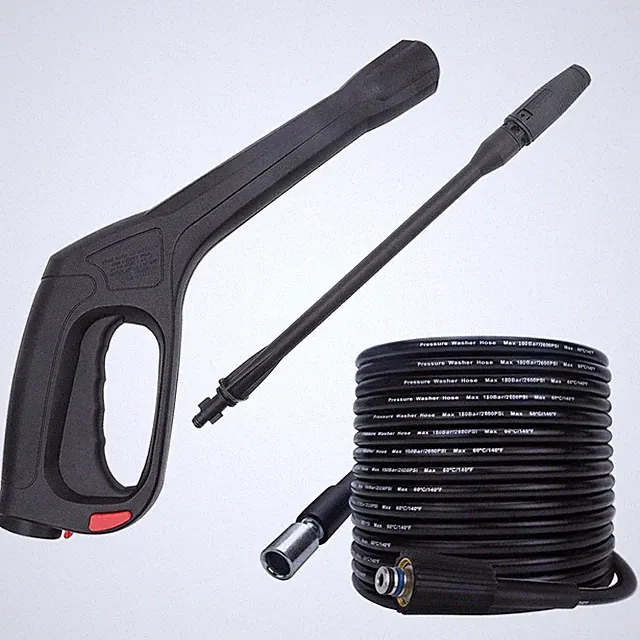 High Pressure Water Spray Gun Wand Nozzle & 32FT Hose, Pressure Washer Gun Co...