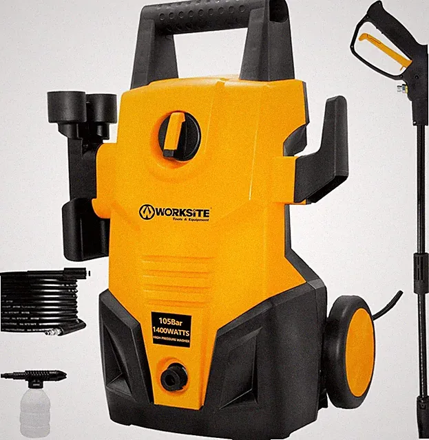 HIGH PRESSURE WORKSITE WASHER 1400W WITH BRUSH MOTOR 105BAR PRESSURE WITH 5.5L/M