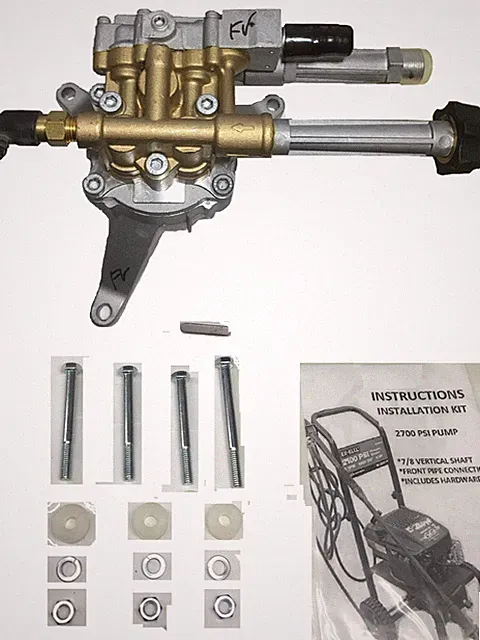 Homelite UPGRADED BRASS HEAD 3000 psi Pressure Washer Pump FRONT PIPE CONNECTION