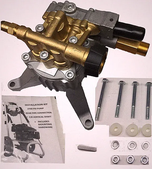 Homelite UPGRADED BRASS HEAD 3100 psi Pressure Washer Pump REAR PIPE CONNECTION
