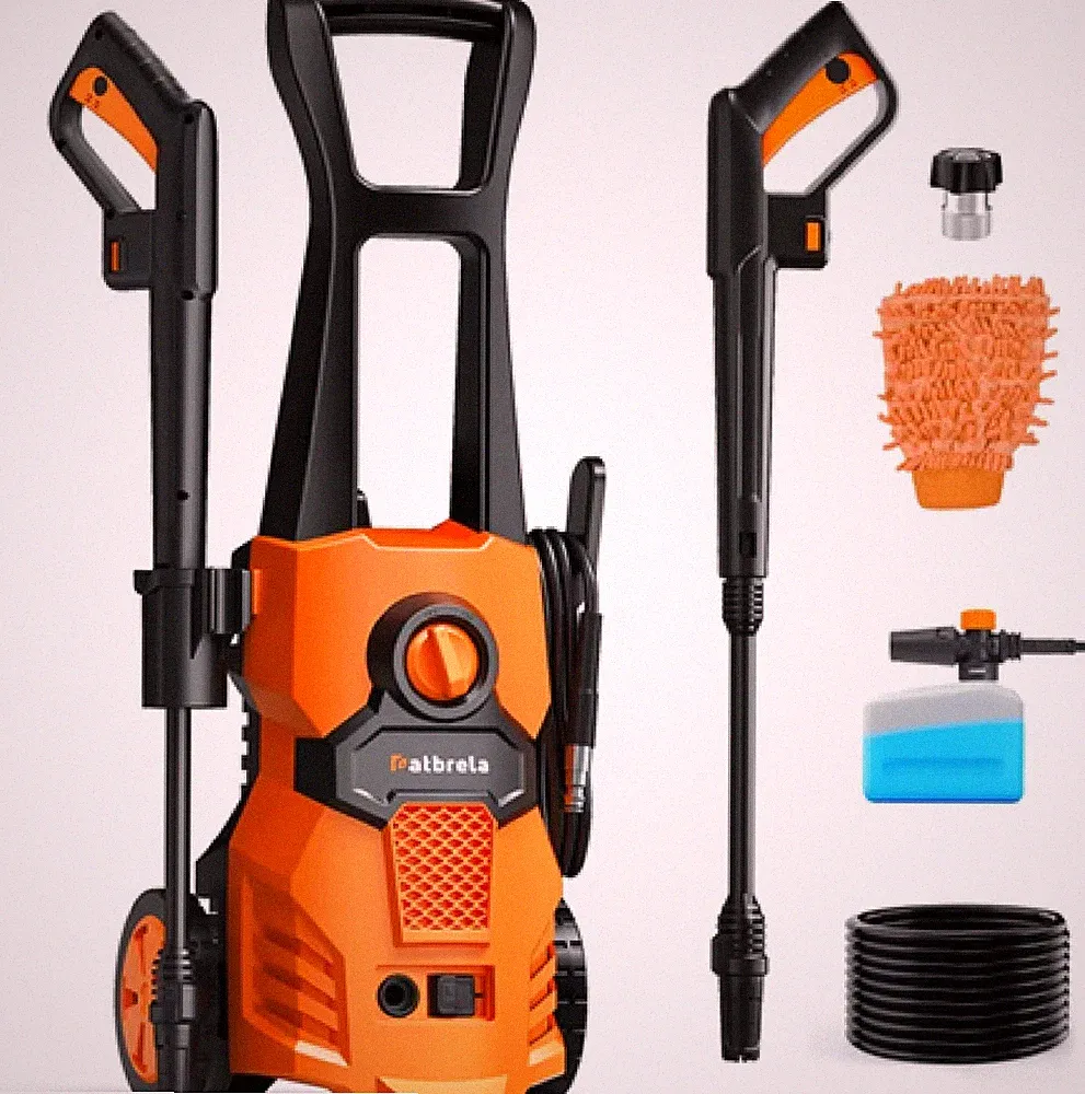 HOMSHADE 1500W Electric Pressure Washer 4200PSI with Adjustable Nozzle Angle