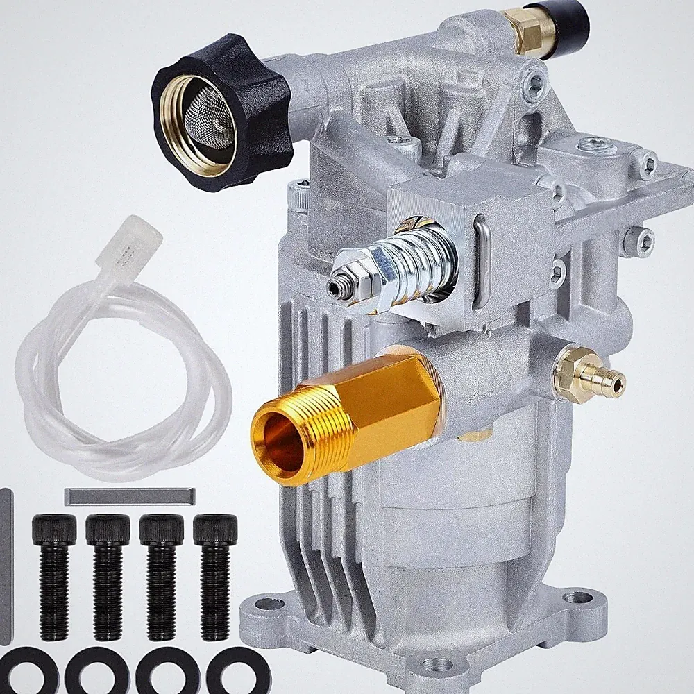 Horizontal Axial Plunger Pressure Washer Pump 3 4 Shaft 3400 PSI 2 5 GPM Cold