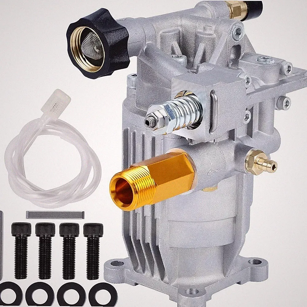 Horizontal Axial Plunger Pressure Washer Pump 3/4" Shaft 3400 PSI 2.5 GPM Cold